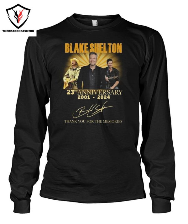 Blake Shelton 23rd Anniversary 2001-2024 Signature Thank You For The Memories T-Shirt