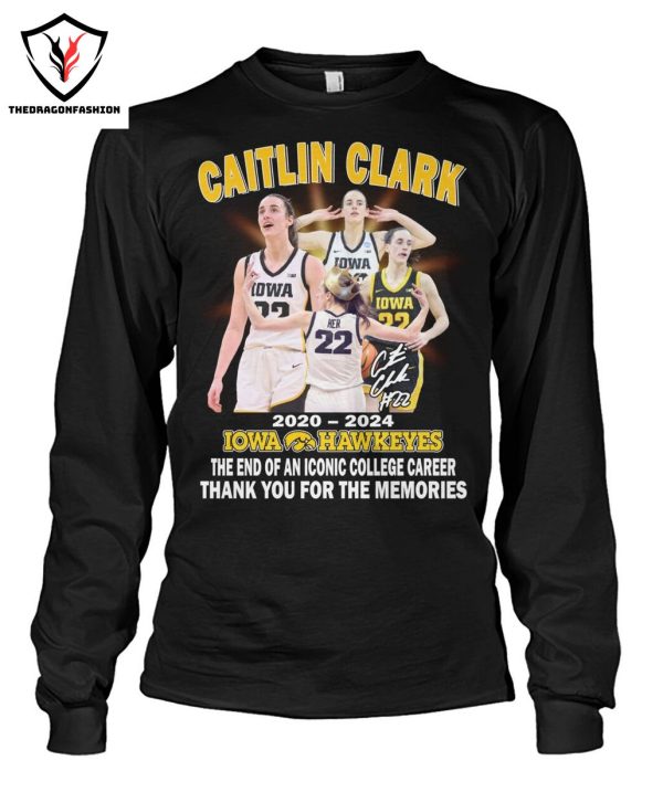 Caitlin Clarks Iowa Hawkeyes 2020-2024 Thank You For The Memories T-Shirt