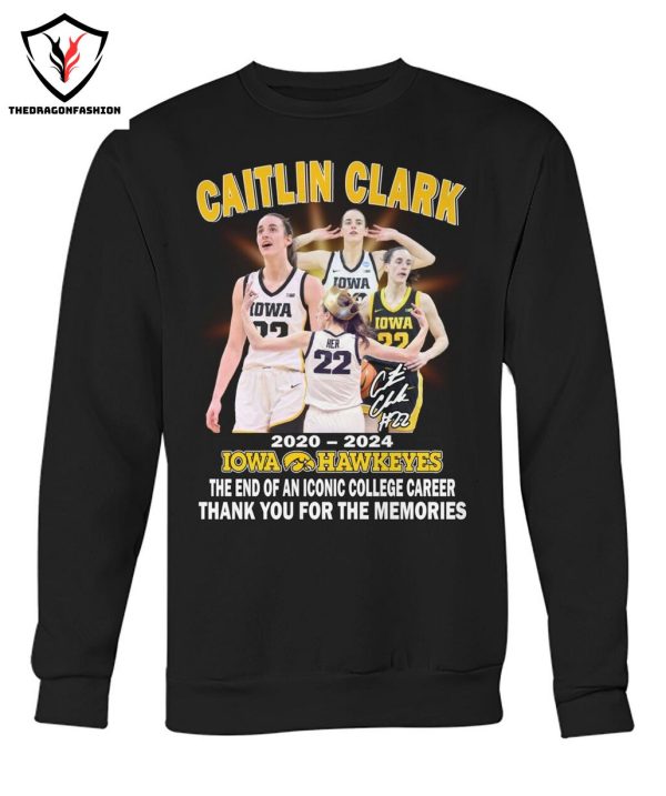 Caitlin Clarks Iowa Hawkeyes 2020-2024 Thank You For The Memories T-Shirt