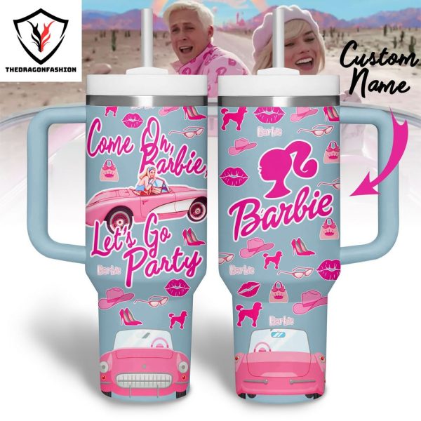 Come On Barbie Let Go Party Tumbler With Handle And Straw