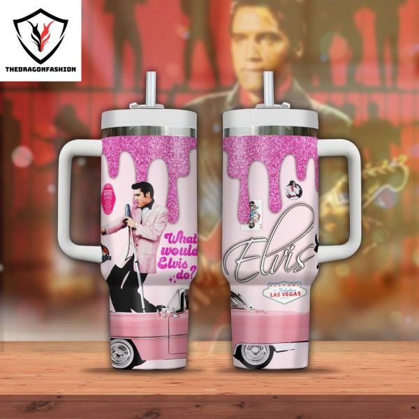 Elvis Presley What Would Elvis Do Tumbler With Handle And Straw