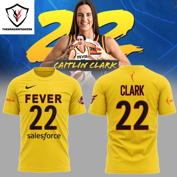 Fever 22 Caitlin Clark Iowa Hawkeyes Design Gold 3D T-Shirt