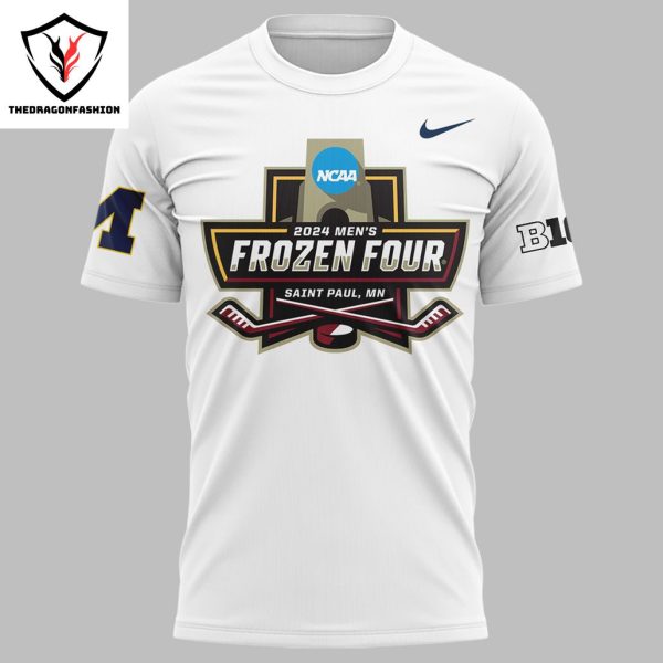 Frozen Four 2024 Michigan Wolverines Men Hockey 3D T-Shirt