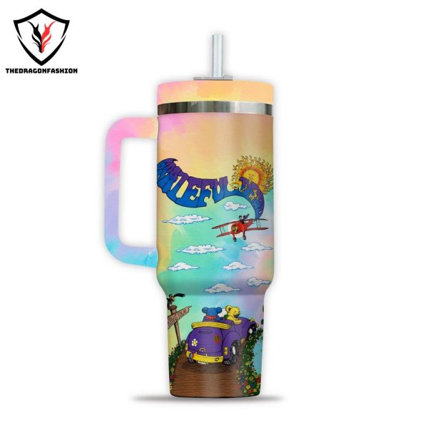 Grateful Dead Tumbler With Handle And Straw