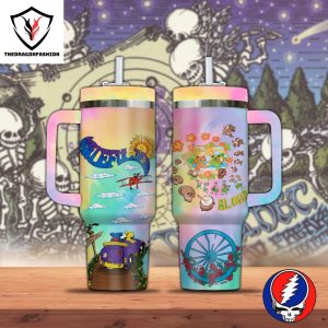 Grateful Dead Tumbler With Handle And Straw