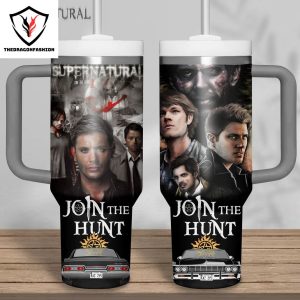 Supernatural Join The Hunt Tumbler With Handle And Straw