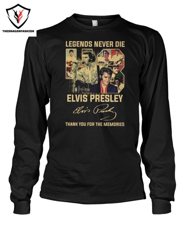 Legends Never Die Elvis Presley Signature Thank You For The Memories T-Shirt