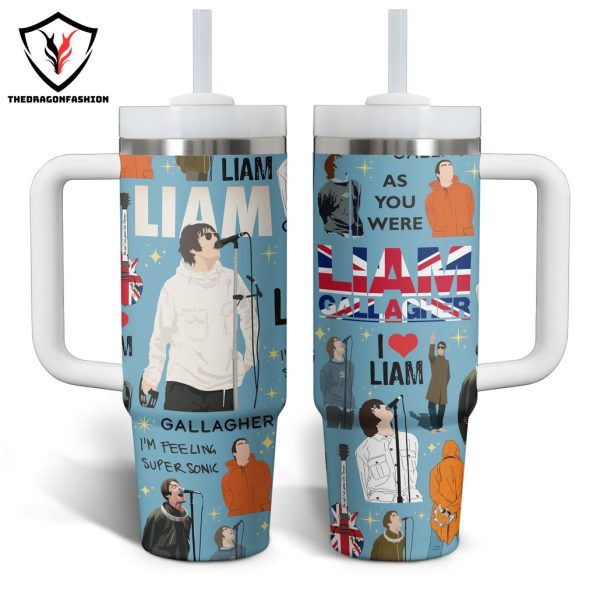 Liam Gallagher Im Feeling Super Sonic Tumbler With Handle And Straw