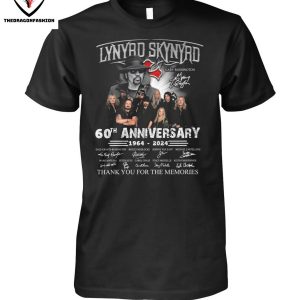 Lynyrd Skynyrd Gary Rossington Signature 60th Anniversary 1964-2024 Thank You For The Memories T-Shirt