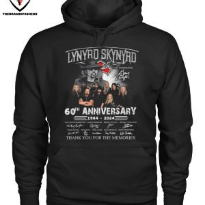 Lynyrd Skynyrd Gary Rossington Signature 60th Anniversary 1964-2024 Thank You For The Memories T-Shirt