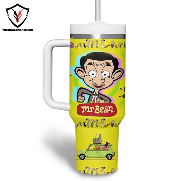 Mr Bean Satisfy Your Saul Not The Society Tumbler With Handle And Straw