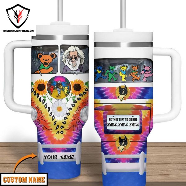 Nothin Left To Do But Smile Smile Smile Tumbler With Handle And Straw