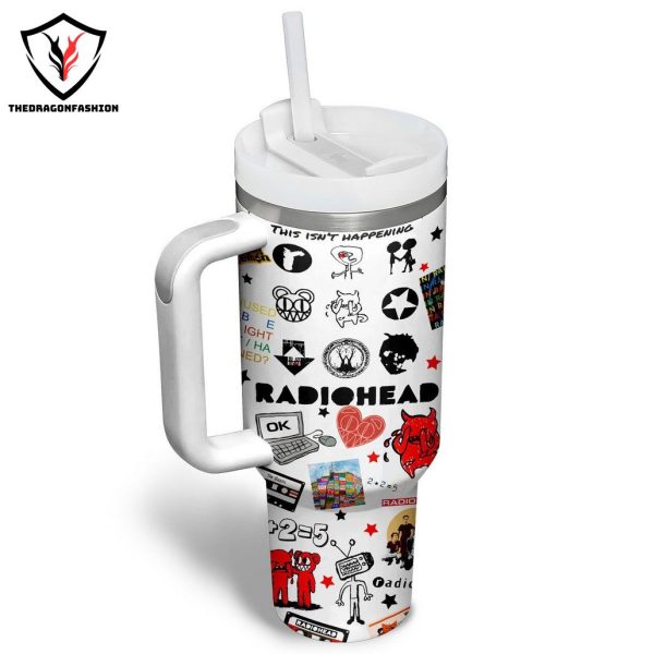 Radiohead Im Not Here Tumbler With Handle And Straw