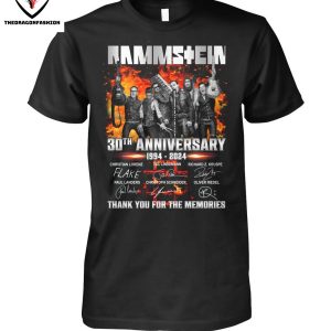 Rammstein 30th Anniversary 1994-2024 Signature Thank You For The Memories T-Shirt