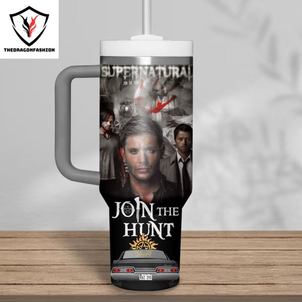 Supernatural Join The Hunt Tumbler With Handle And Straw