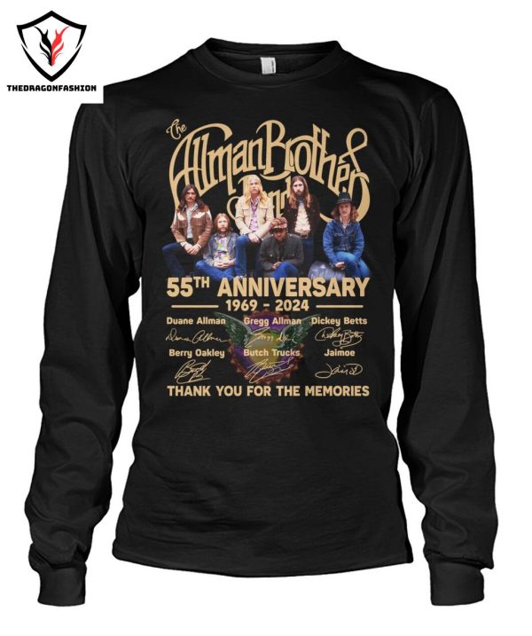 The Allman Brothers Band 55th Anniversary 1969-2024 Signature Thank You For The Memories T-Shirt