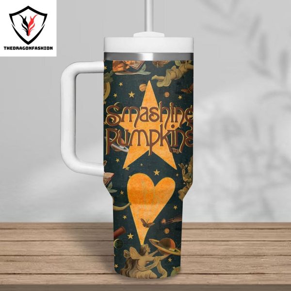 The Smashing Pumpkins Design Tumbler With Handle And Straw