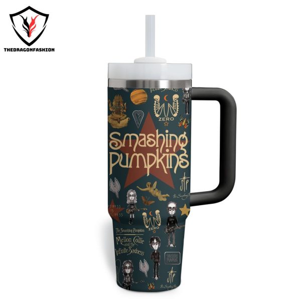 The Smashing Pumpkins Mellon Collie And The Ingfinite Shadness Tumbler With Handle And Straw