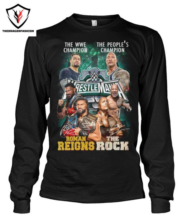The WWE Champions The People Champions Roman Reigns – The Rock Signature T-Shirt