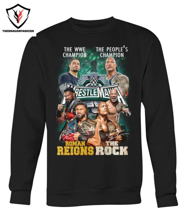 The WWE Champions The People Champions Roman Reigns – The Rock Signature T-Shirt