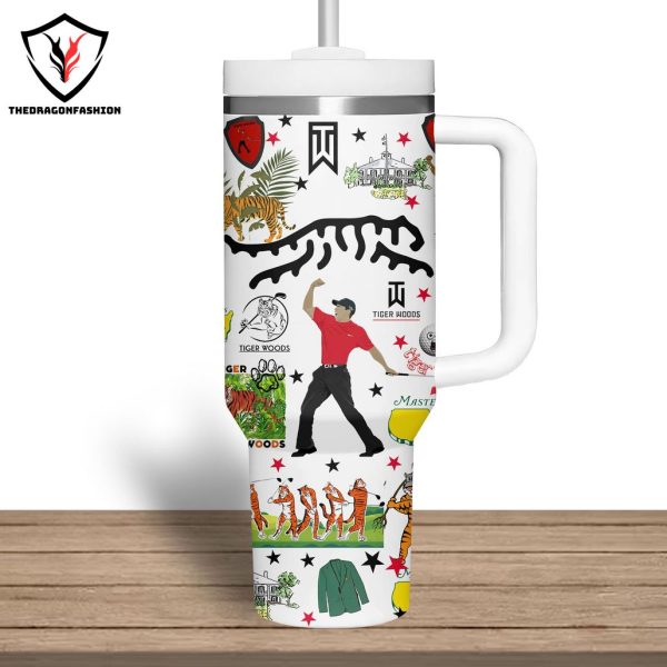 Tiger Woods Masters Tumbler With Handle And Straw