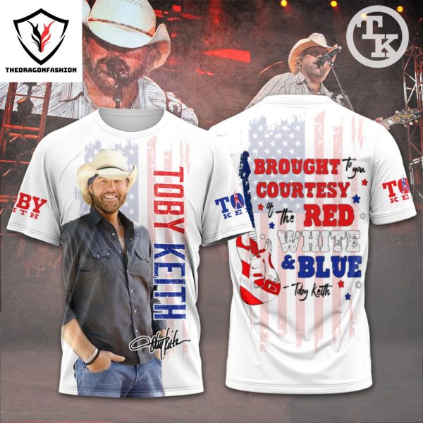 Toby Keith Signature Courtesy Of The Red White And Blue 3D T-Shirt