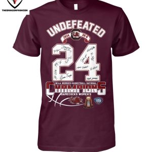 Undefeated 2024 38-0 NCAA Women Basketball National Champions South Carolina Gamecocks T-Shirt