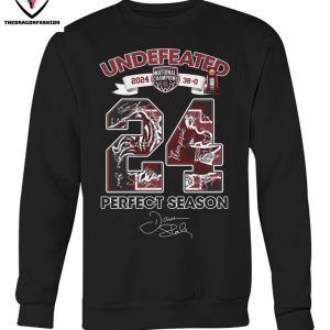 Undefeated 2024 Perfect Season Signature South Carolina Gamecocks T-Shirt