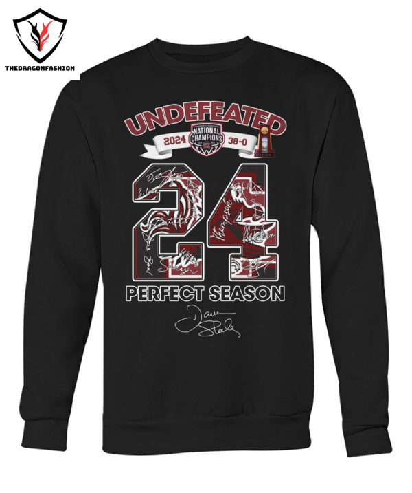 Undefeated 2024 Perfect Season Signature South Carolina Gamecocks T-Shirt