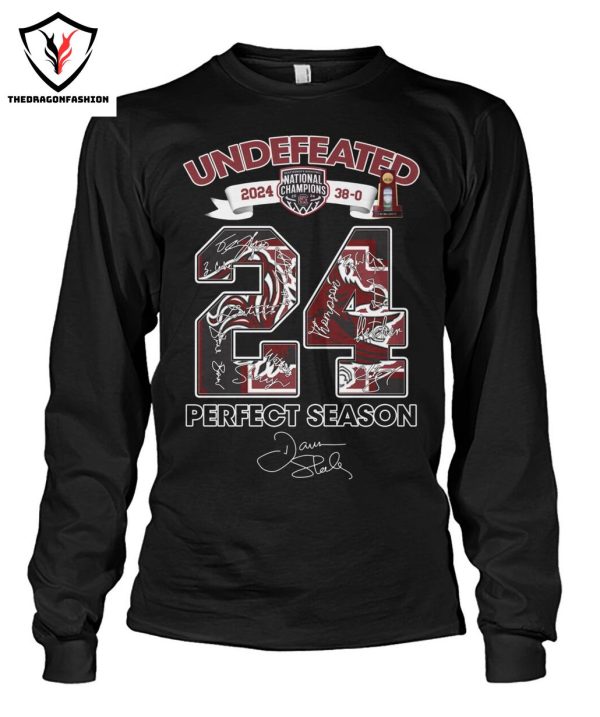 Undefeated 2024 Perfect Season Signature South Carolina Gamecocks T-Shirt