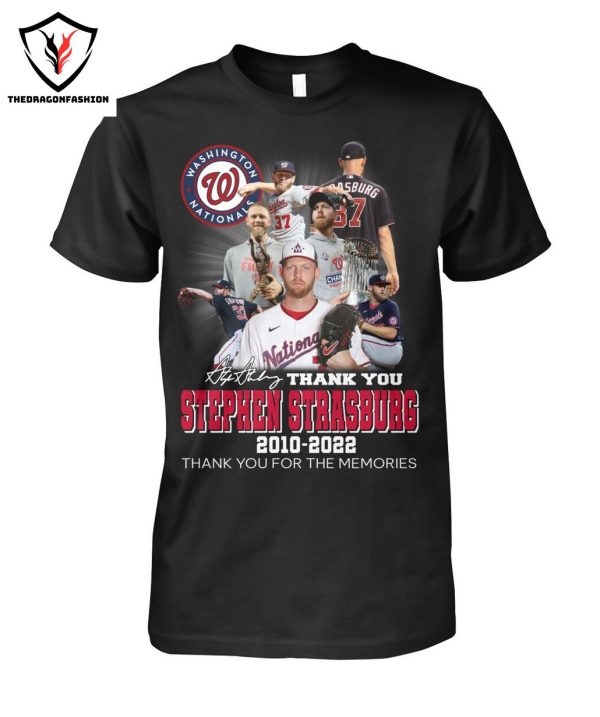 Washington Nationals Thank You Stephen Strasburg 2010-2022 Thank You For The Memories T-Shirt