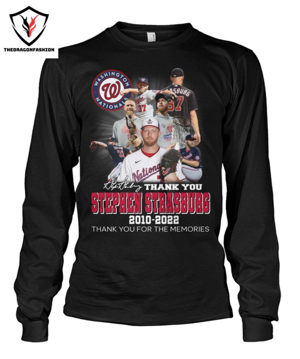 Washington Nationals Thank You Stephen Strasburg 2010-2022 Thank You For The Memories T-Shirt