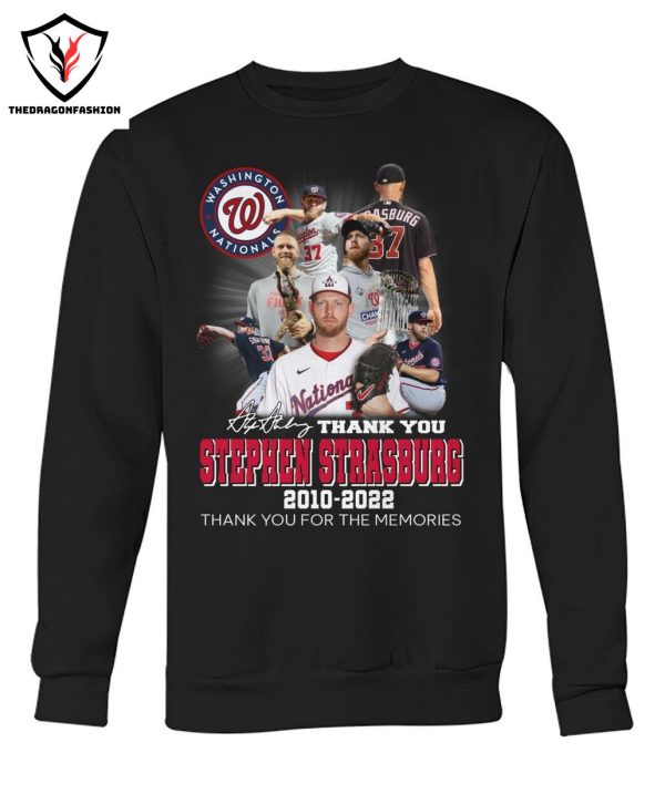 Washington Nationals Thank You Stephen Strasburg 2010-2022 Thank You For The Memories T-Shirt