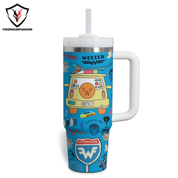 Weezer I Have Candy Tumbler With Handle And Straw