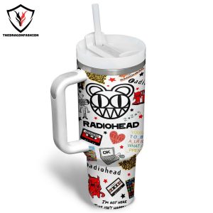 Radiohead Im Not Here Tumbler With Handle And Straw