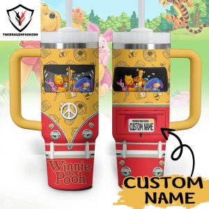 Winnie The Pooh Custom Tumbler With Handle And Straw