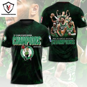 23-24 NBA Atlantic Division Champions Boston Celtics 3D T-Shirt