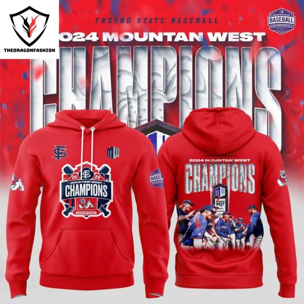 2024 Fresno State Bulldog Baseball Mountain West Tournament Champions Hoodie