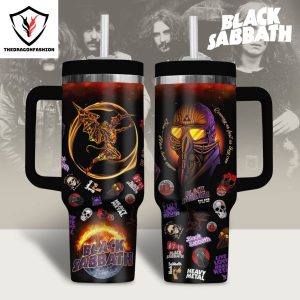 Black Sabbath Heavy Metal Tumbler With Handle And Straw