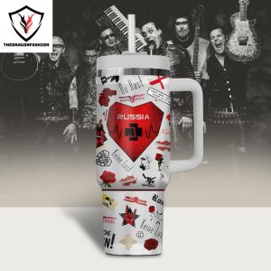 Rammstein Keine Lust Russia Tumbler With Handle And Straw