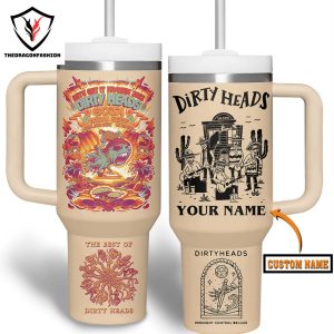 Personalized Dirty Heads Tumbler With Handle And Straw