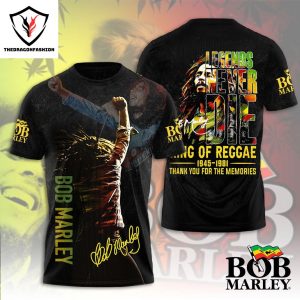 Bob Marley King Of Reggae 1945-1981 Thank You For The Memories 3D T-Shirt