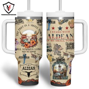 Jason Aldean All Summer Long Rock The Country Tumbler With Handle And Straw