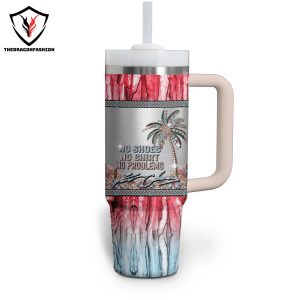 Kenny Chesney No Shoes No Shirt No Problems Signature Tumbler With Handle And Straw