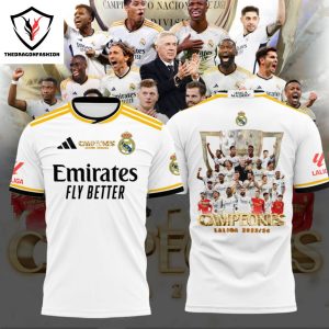 Real Madrid CAMPEONES DE LALIGA 2023-2024 3D T-Shirt