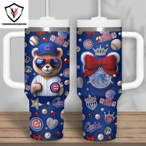 Chicago Cubs Go Cubs Go Tumbler With Handle And Straw