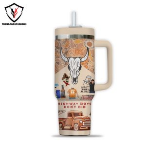 Morgan Wallen Highway Boys Dont Die Tumbler With Handle And Straw