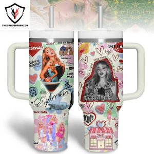 Sabrina Carpenter Bad For Business Tumbler With Handle And Straw