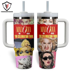 Madonna Four Decades The Celebration Tour Tumbler With Handle And Straw