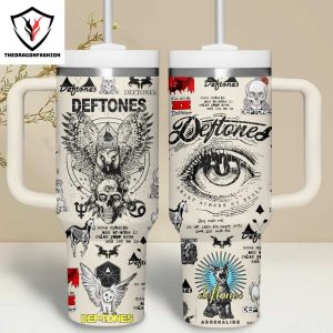 Deftones Tumbler With Handle And Straw